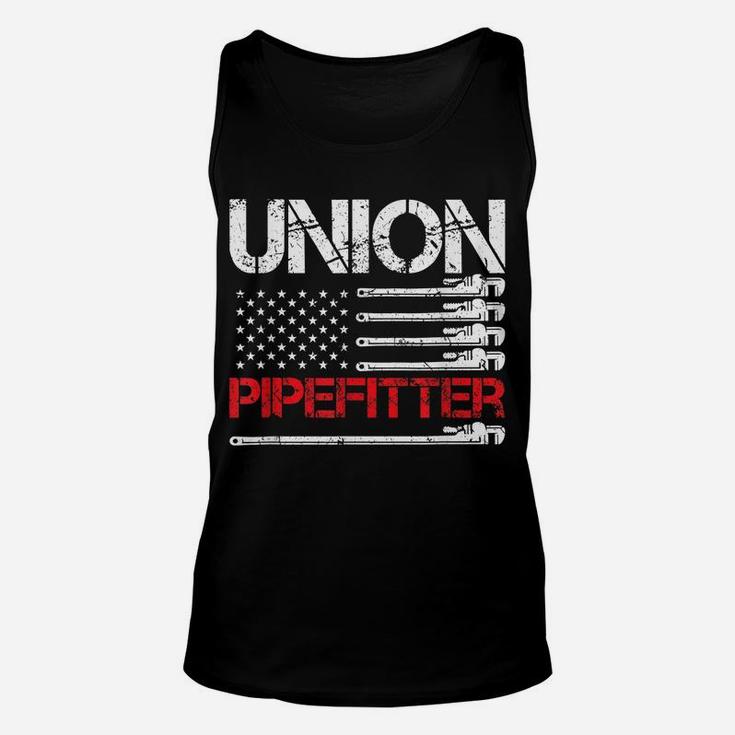 Union Pipefitter Union Strong Usa American Flag Steamfitter Unisex Tank Top
