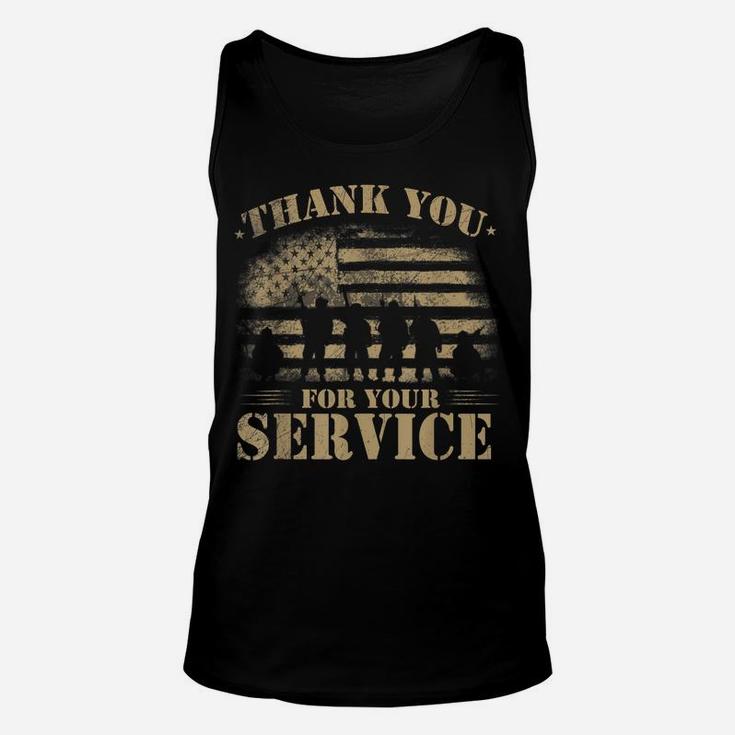 Veteran 365 Vintage Veteran Thank You For Your Service Unisex Tank Top