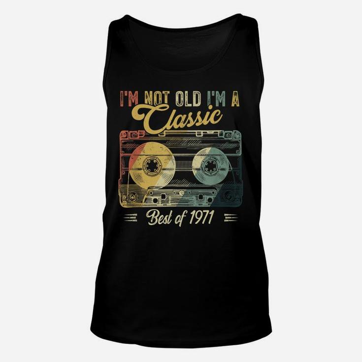 Vintage Cassette Not Old I'm A Classic 1971 49Th Birthday Unisex Tank Top