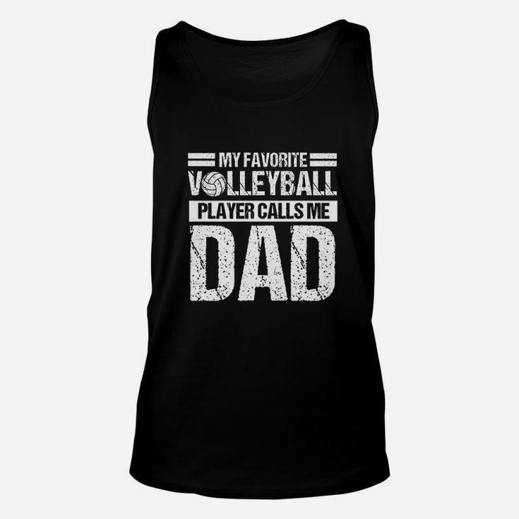 Volleyball Player Calls Dad Fathers Day Gift Unisex Tank Top