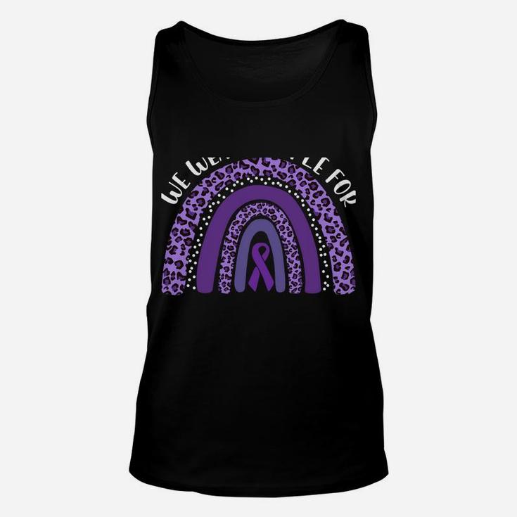 We Wear Purple For Prematurity Awareness Rianbow Ribbon Unisex Tank Top