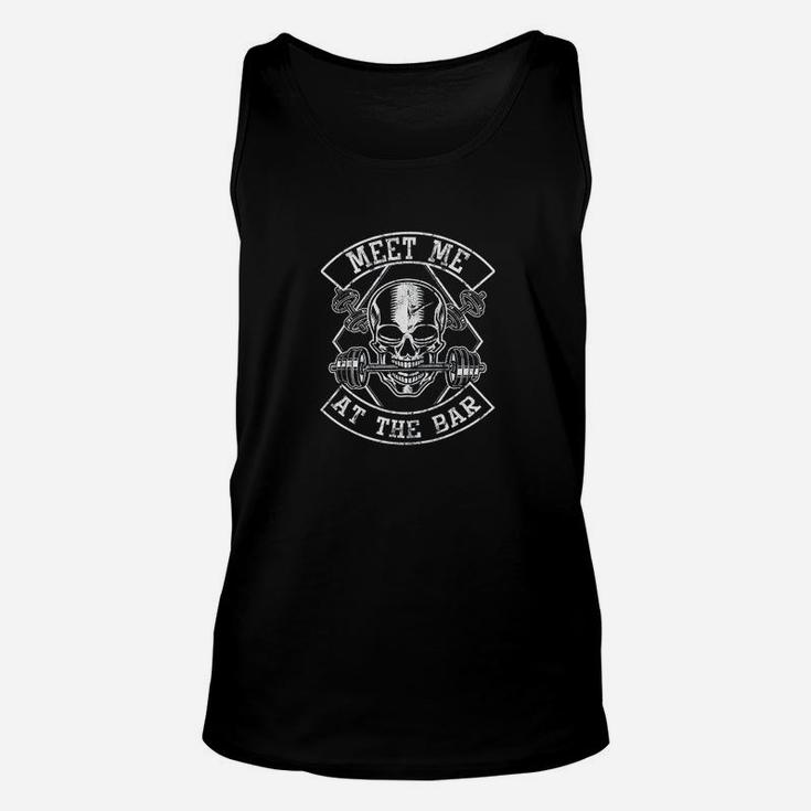 Weightlifting Bodybuilding Meet Me At The Bar Powerlifting Unisex Tank Top