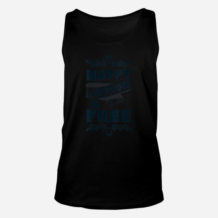 Womens 12 Step Recovery Happy Joyous And Free Gift Unisex Tank Top