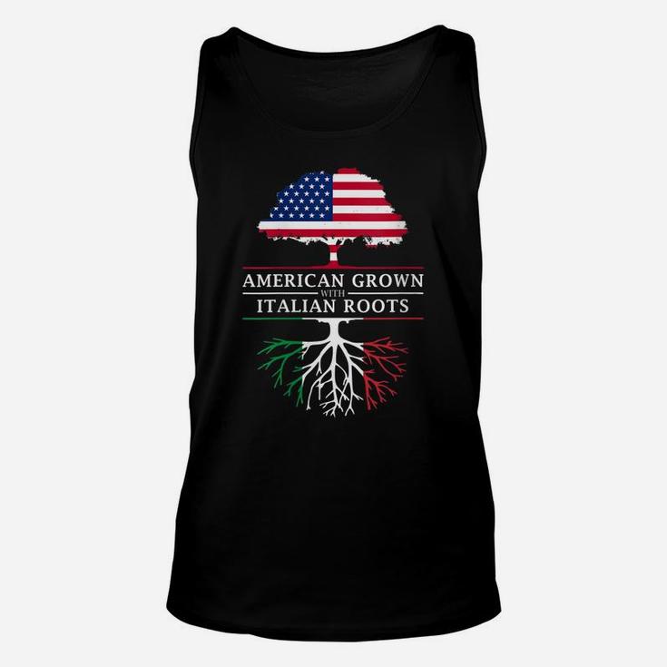 Womens American Grown With Italian Roots - Italy Unisex Tank Top