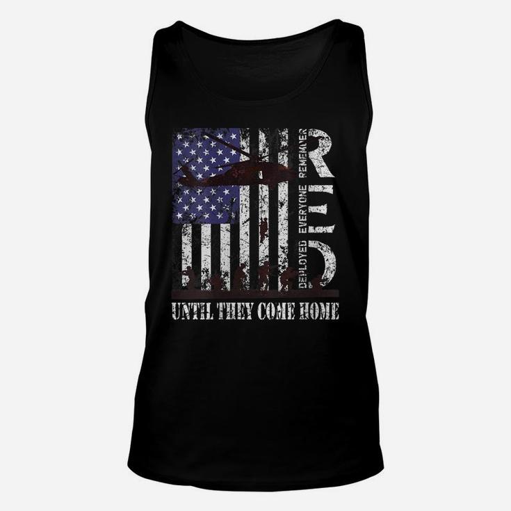 Womens Red Friday Remember Everyone Deployed Us Flag Army Vintage Unisex Tank Top