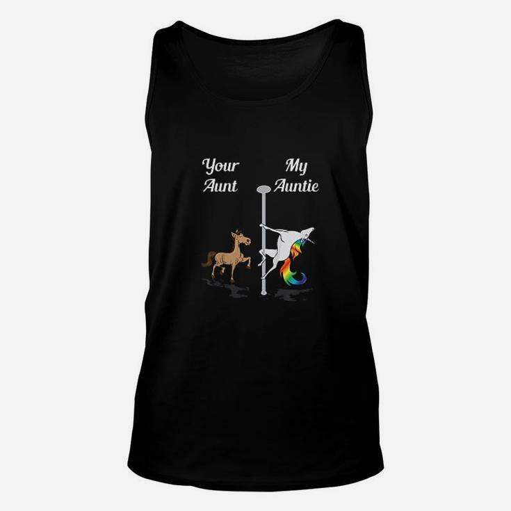 Your Aunt My Auntie You Me Party Dancing Unicorn Unisex Tank Top