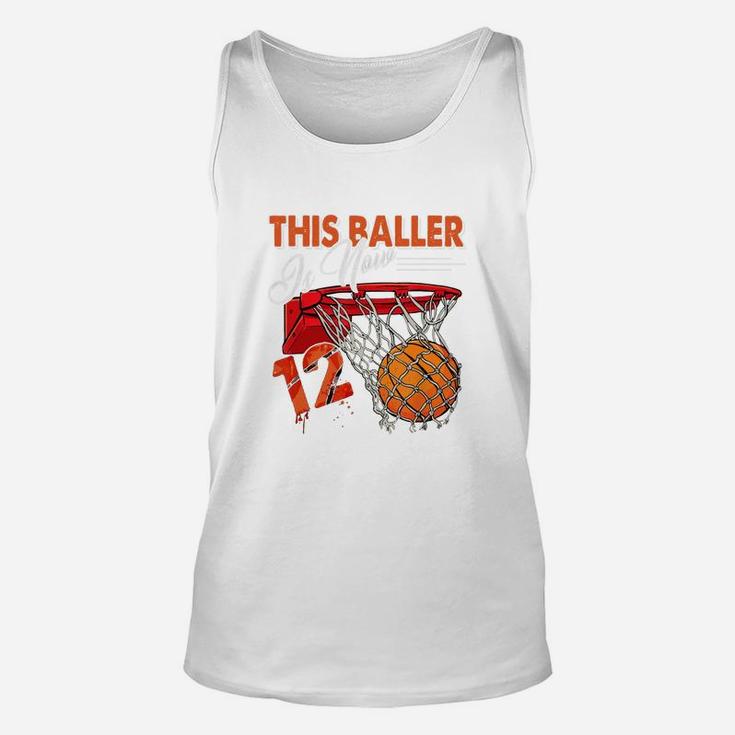 12th Birthday Basketball Funny 12 Years Old Kids Gift Unisex Tank Top