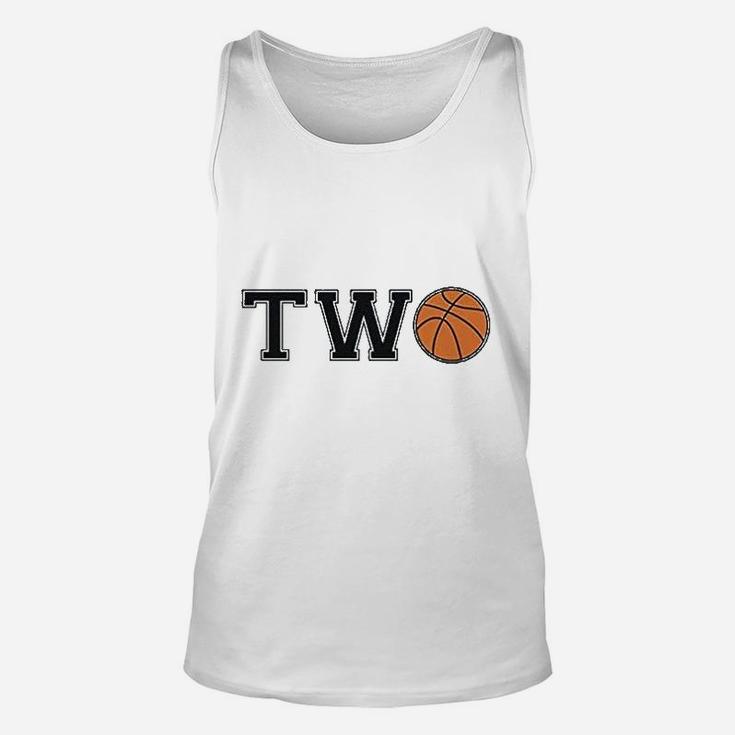 2nd Birthday Gift For Two Years Old Basketball Toddler Jersey Unisex Tank Top