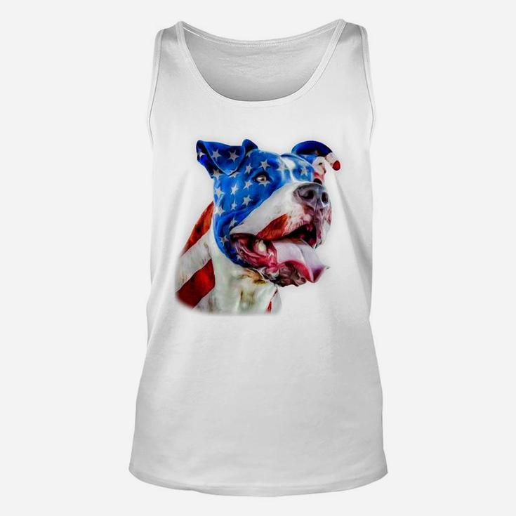 American Pit Bull Terrier USA Flag Patriotic Dog Gift Unisex Tank Top