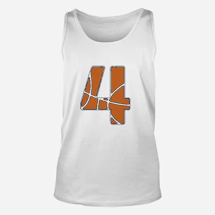 Basketball 4th Birthday Gift For Four Year Old Unisex Tank Top