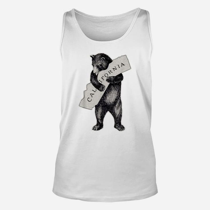Bear Hug I Love California Shirt Art-Retro Vintage Cali Bear Unisex Tank Top