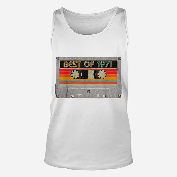 Best Of 1971 49Th Birthday Gifts Cassette Tape Vintage Unisex Tank Top