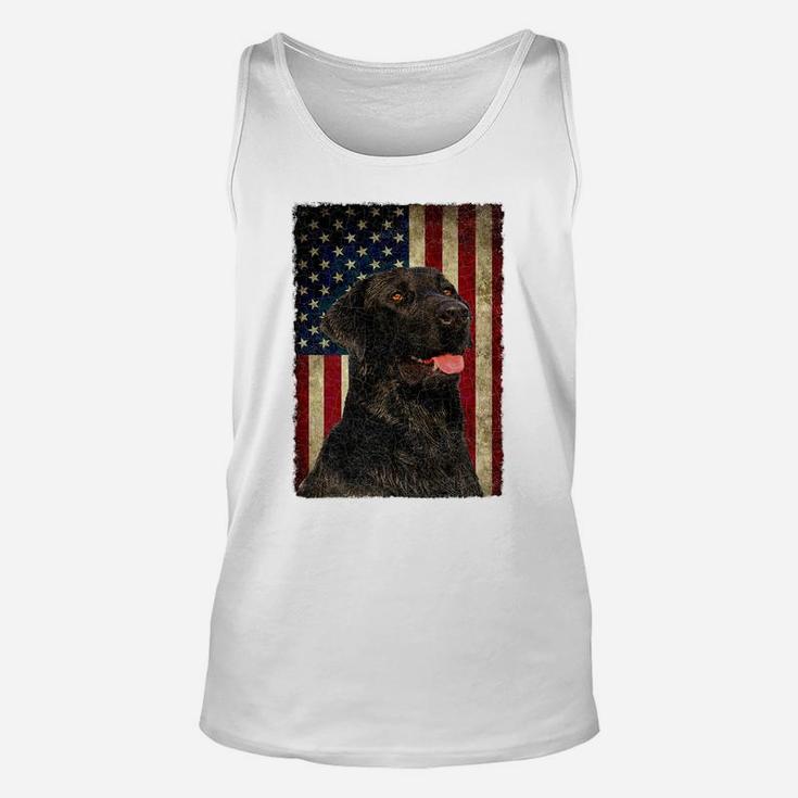 Black Lab Tshirt Gift USA Flag Lab Owner Hunting Dog Shirt Unisex Tank Top