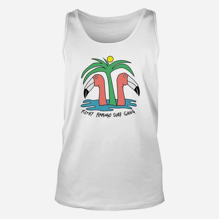 Filthy Flamingo Surf Gang Shirt, T Shirt, Tee Unisex Tank Top