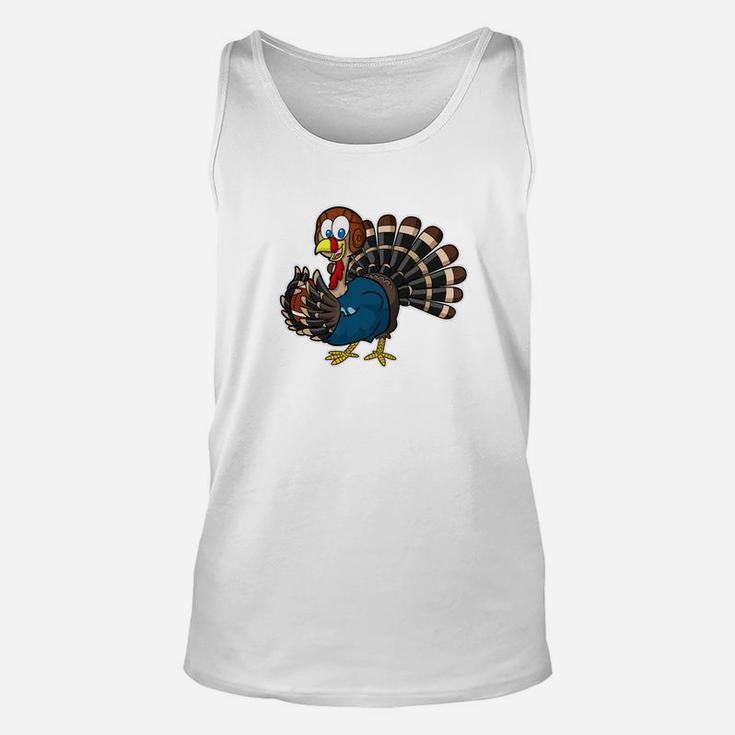 Football Turkey And Touchdowns Thanksgiving Unisex Tank Top