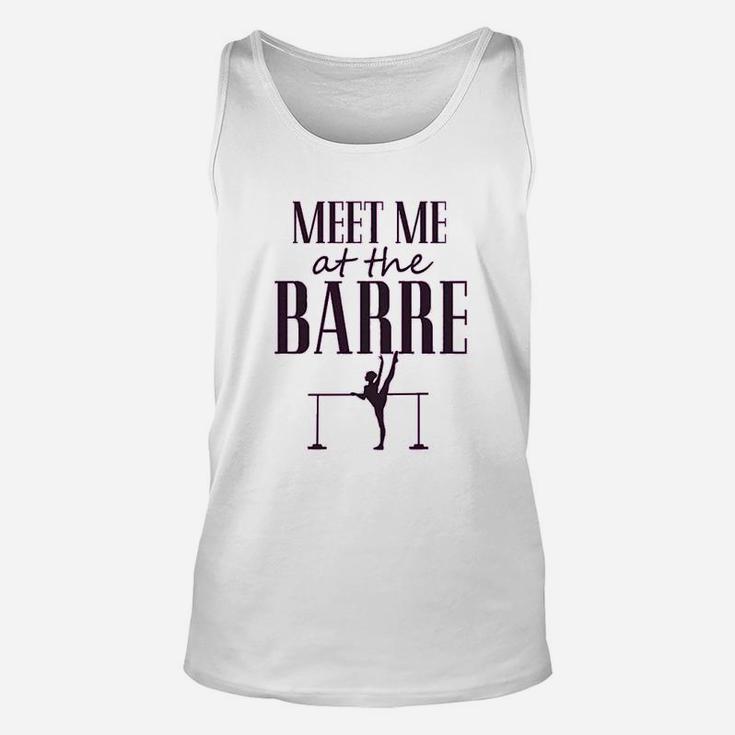 Funny Dance Gymnastics Workout Meet Me At The Barre Unisex Tank Top