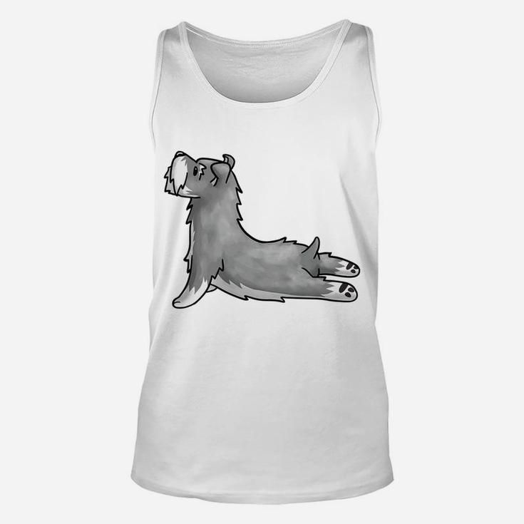Funny Schnauzer Yoga Cute Dog Gift Tee Unisex Tank Top