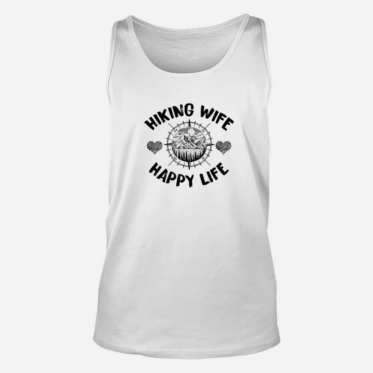 Hiking Wife Happy Life Funny Camping Unisex Tank Top