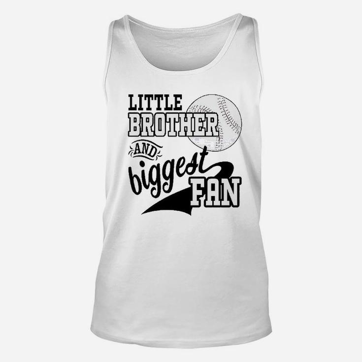 Little Brother And Biggest Fan Baseball Family Unisex Tank Top