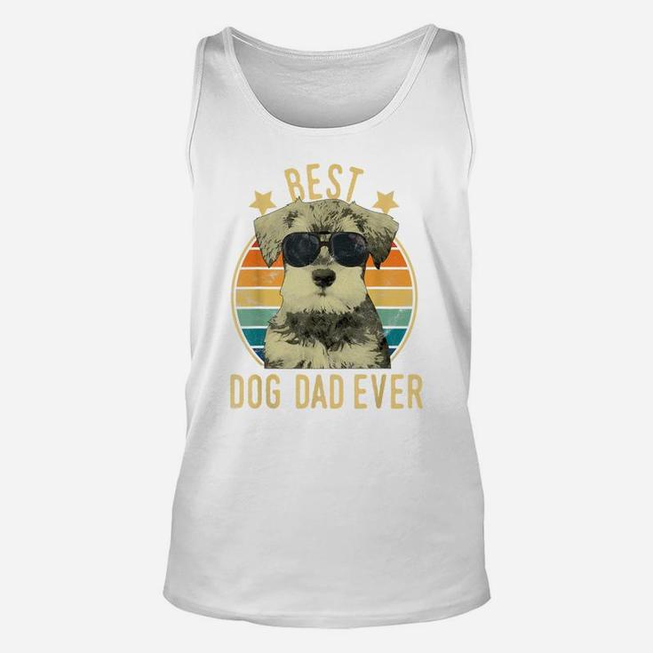 Mens Best Dog Dad Ever Miniature Schnauzer Father's Day Gift Unisex Tank Top