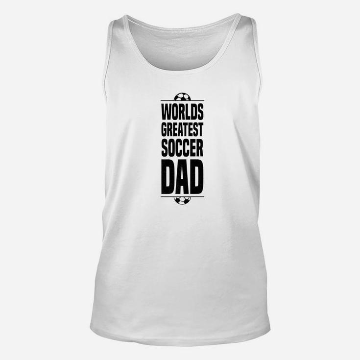 Mens Fathers Day Soccer Dad Worlds Greatest Vintage Unisex Tank Top