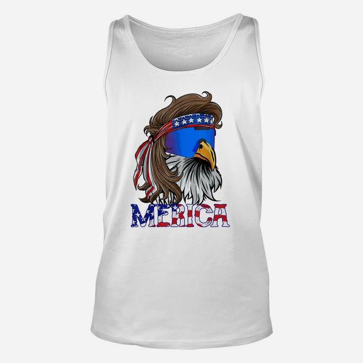 Mens Merica Eagle Mullet Shirt American Flag Usa Men 4Th Of July Unisex Tank Top