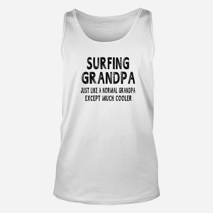 Mens Surfing Grandpa Fathers Day Gifts Grandpa Mens Unisex Tank Top