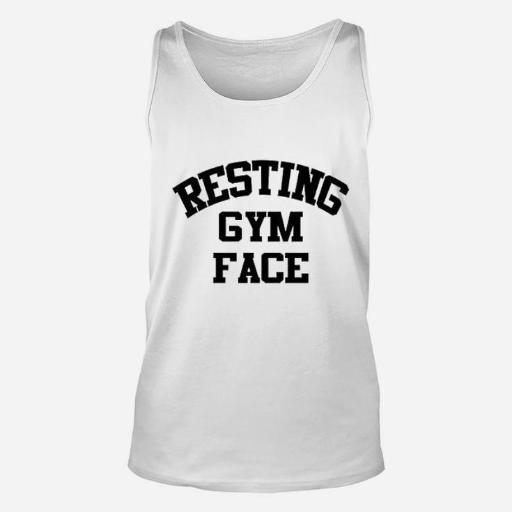 Resting Gym Face Workout Weight Lift Unisex Tank Top