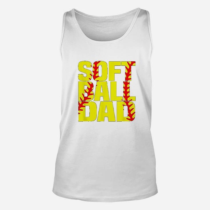 Softball Dad Proud Dad Fathers Day Gift Idea Unisex Tank Top