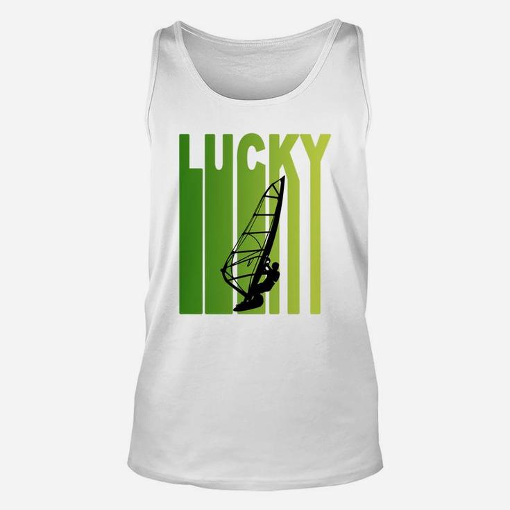 St Patricks Day Lucky Wind Surfing Funny Sport Lovers Gift Unisex Tank Top
