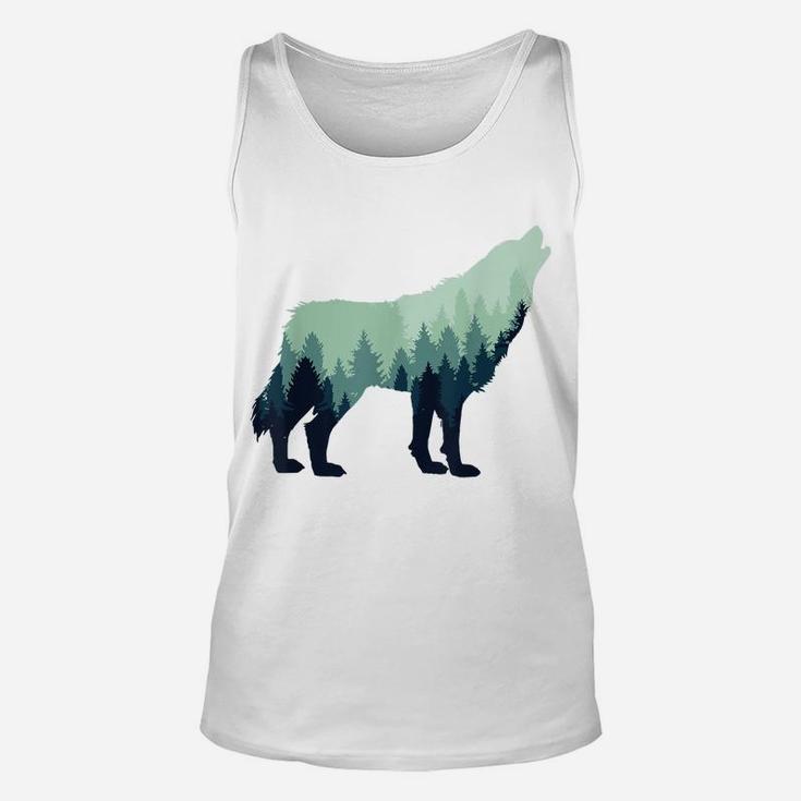 Wolf Nature Forest Outdoor Hiking Camping Hunting Gift Unisex Tank Top