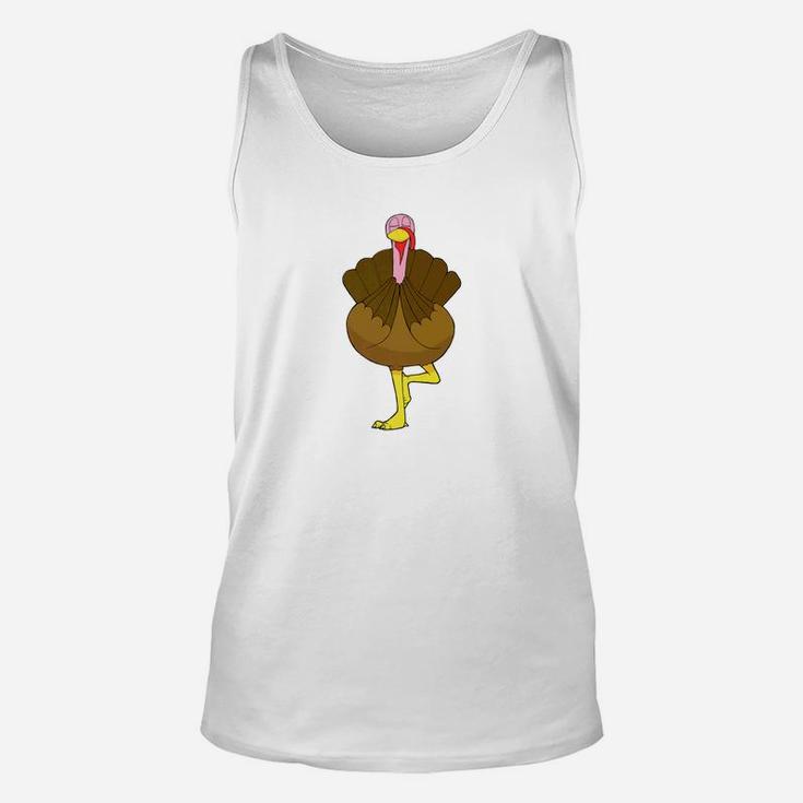 Yoga Turkey Funny Thanksgiving Day Graphic Unisex Tank Top