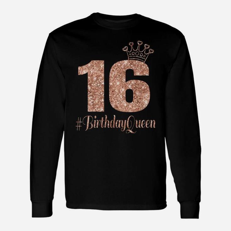 16Th Birthday Gift Teen Sweet Sixteen 16 Rose Colored Sweatshirt Unisex Long Sleeve
