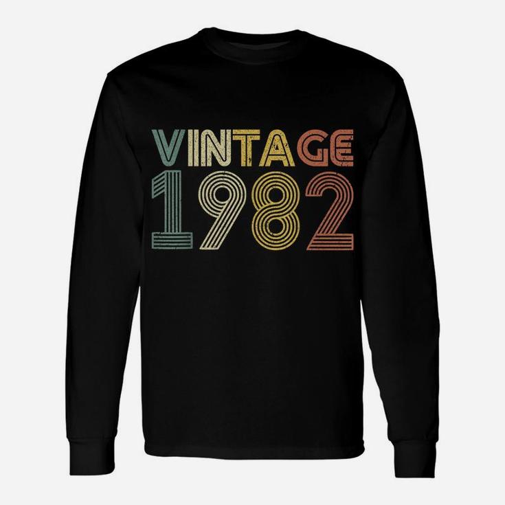 37Th Birthday T Shirt Gift Vintage 1982 Classic Men Women Unisex Long Sleeve