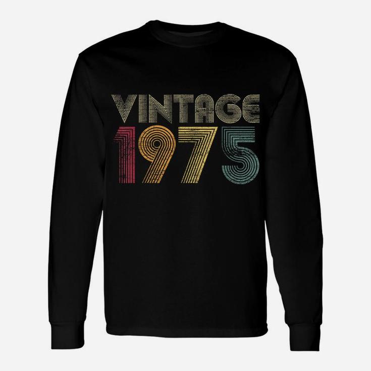 44Th Birthday Gifts Year Old - Vintage 1975 Unisex Long Sleeve