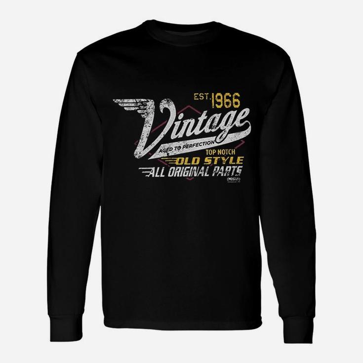 55th Birthday Gift Vintage 1966 Aged To Perfection Vintage Racing Unisex Long Sleeve