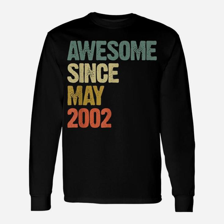 Awesome Since May 2002 17 Years Old 17Th Birthday Gift Unisex Long Sleeve