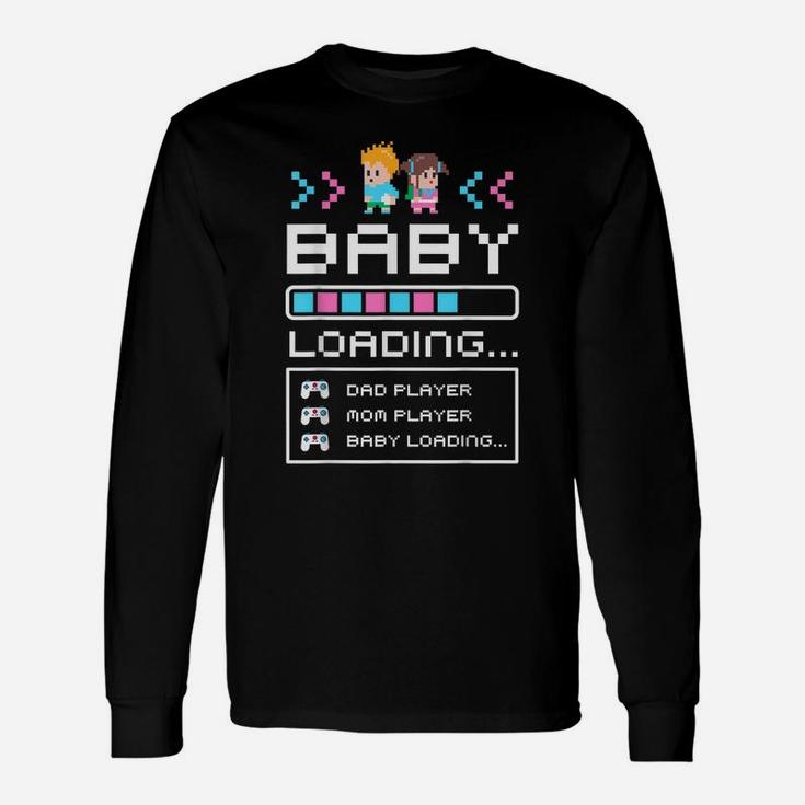 Baby Loading Gamer Shirt Cute Mom Dad Pregnancy Announcement Unisex Long Sleeve