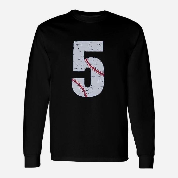 Baseball 5th Birthday Gift For Five Year Old Unisex Long Sleeve
