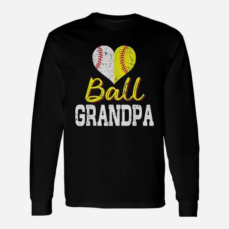 Baseball Softball Ball Heart Grandpa Unisex Long Sleeve