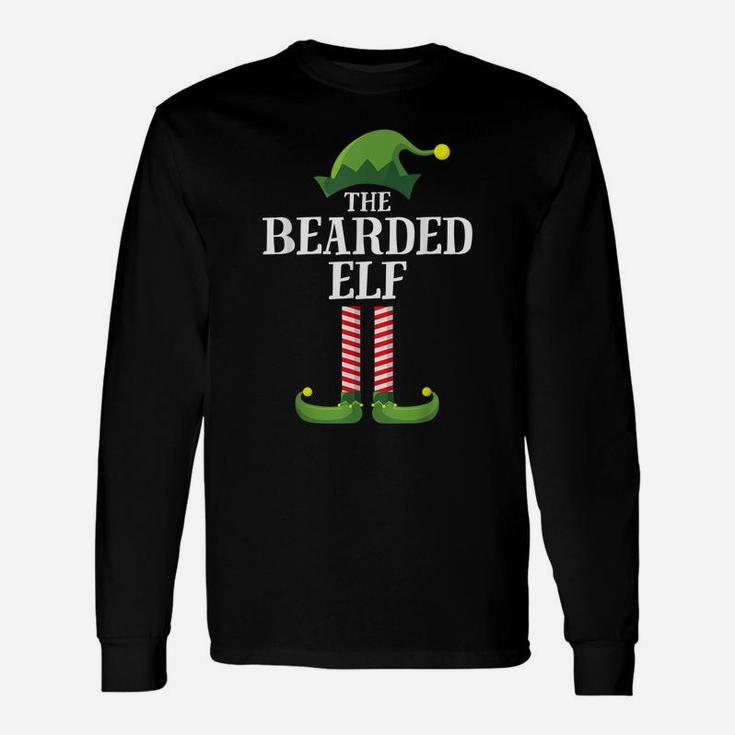 Bearded Elf Matching Family Group Christmas Party Pajama Unisex Long Sleeve