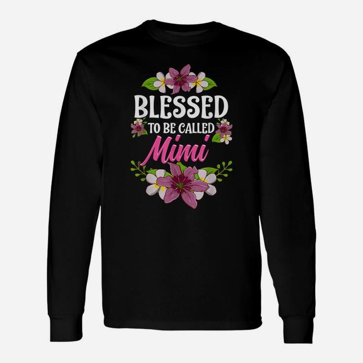 Blessed To Be Called Mimi Shirt Thanksgiving Christmas Unisex Long Sleeve