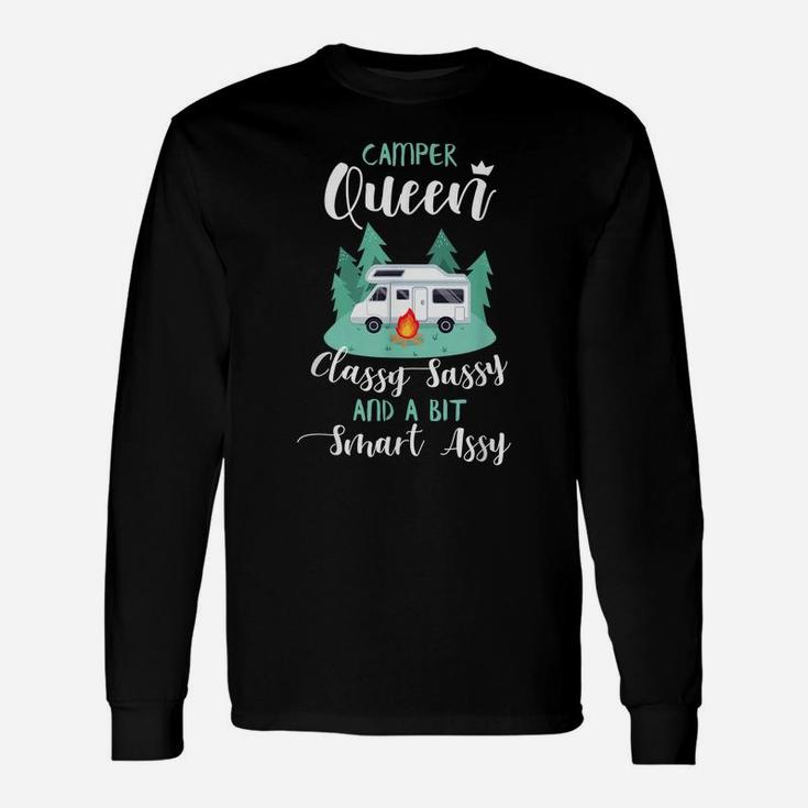 Camper Queen Funny Rv Gifts Camping Rv Gift Ideas Unisex Long Sleeve