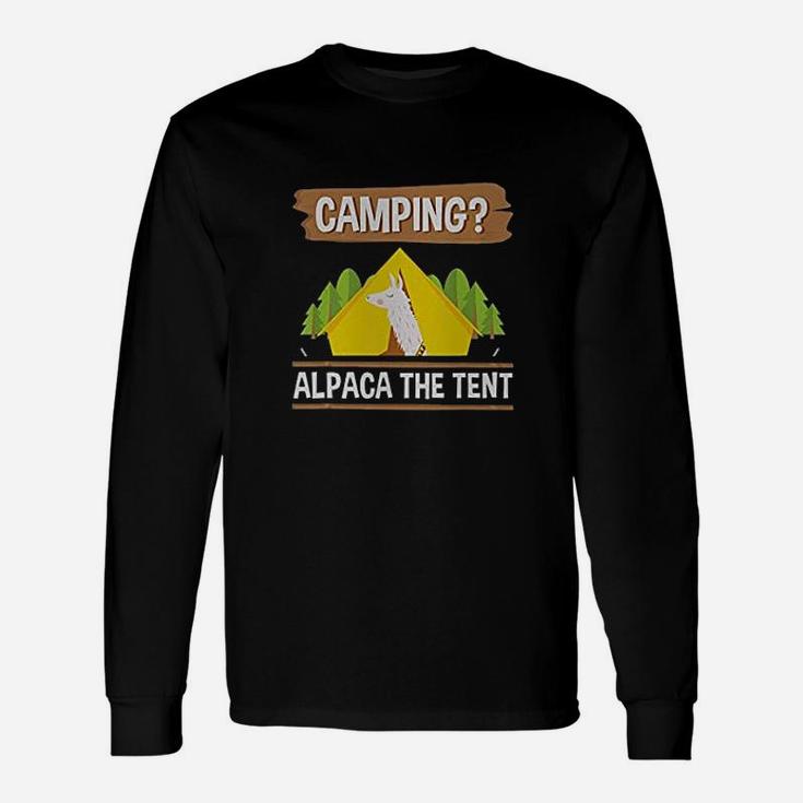 Camping Alpaca The Tent Funny Camper Gifts Unisex Long Sleeve