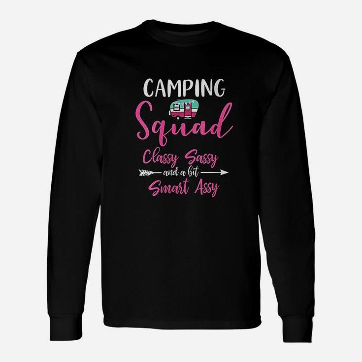 Camping Squad Funny Matching Family Girls Camping Trip Unisex Long Sleeve