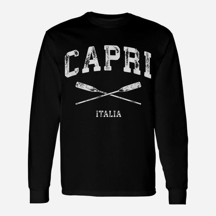 Capri Italy Vintage Nautical Crossed Oars Unisex Long Sleeve