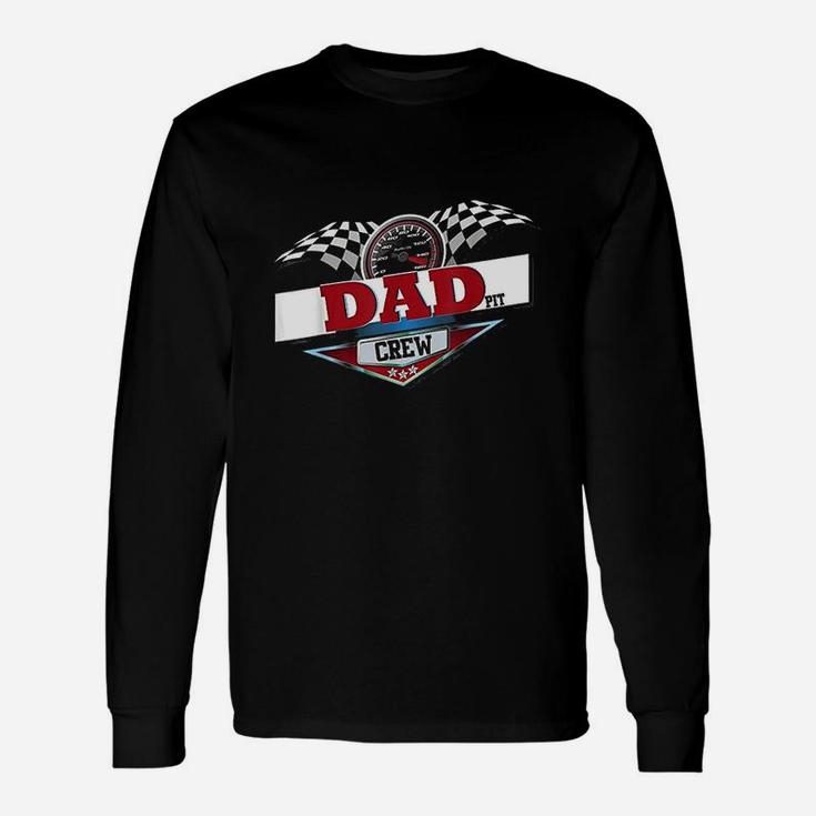 Dad Pit Crew For Car Racing Party Matching Costume Unisex Long Sleeve