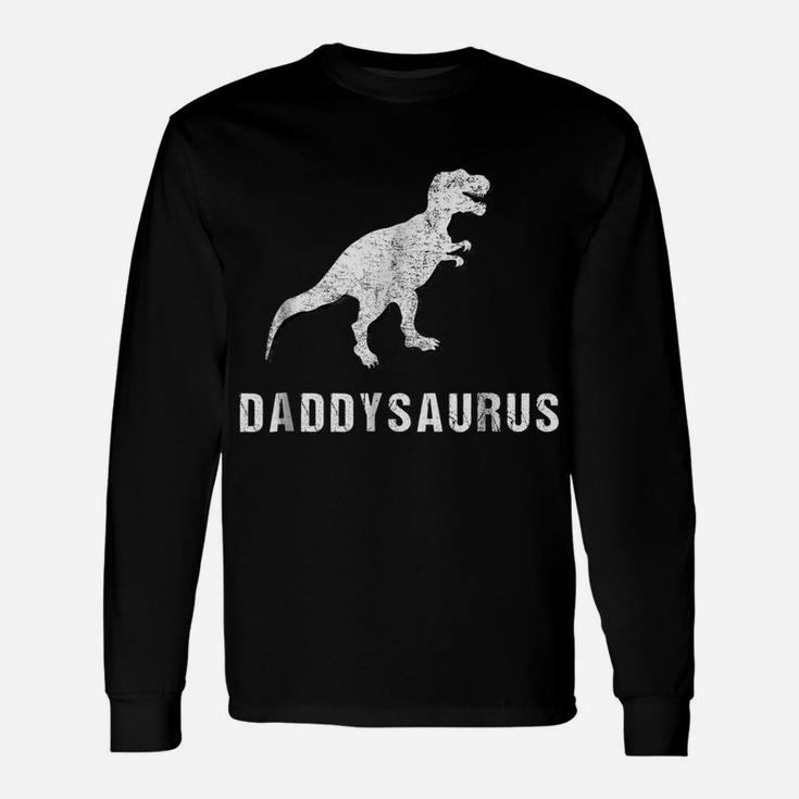 Daddysaurus Shirt Funny Dinosaur First Time Dad Gift Kids Unisex Long Sleeve