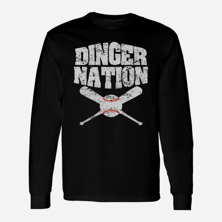 Dinger Nation Baseball T Shirt Black Youth B073w43g1z 1 Unisex Long Sleeve