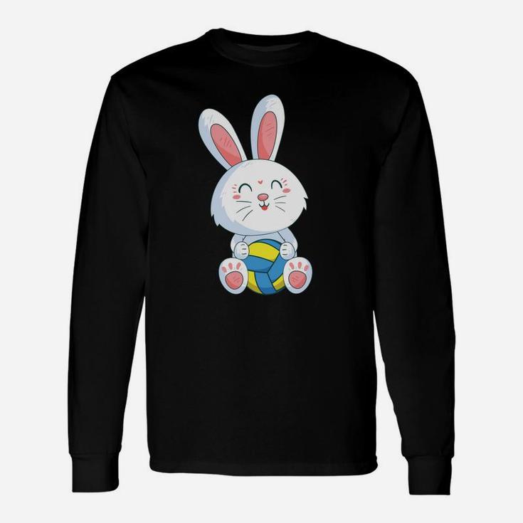 Easter Bunny Volleyball Ball Easter Day For Kids Unisex Long Sleeve